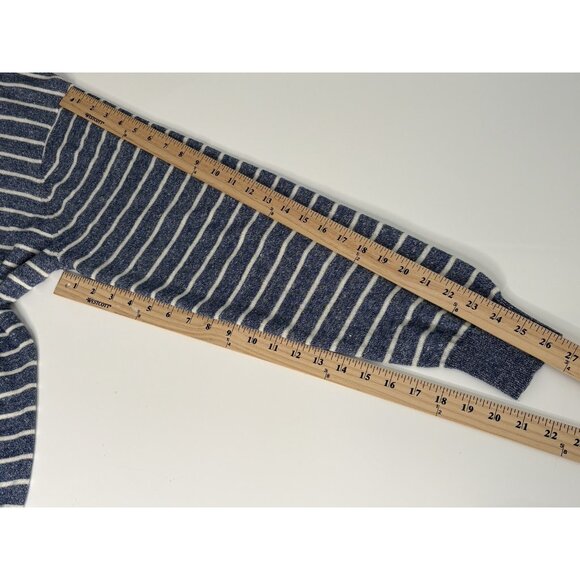 Peter Millar Wells ¼ Zip Merino Wool Linen Pullover Men’s XL Navy White Stripe - Picture 15 of 15